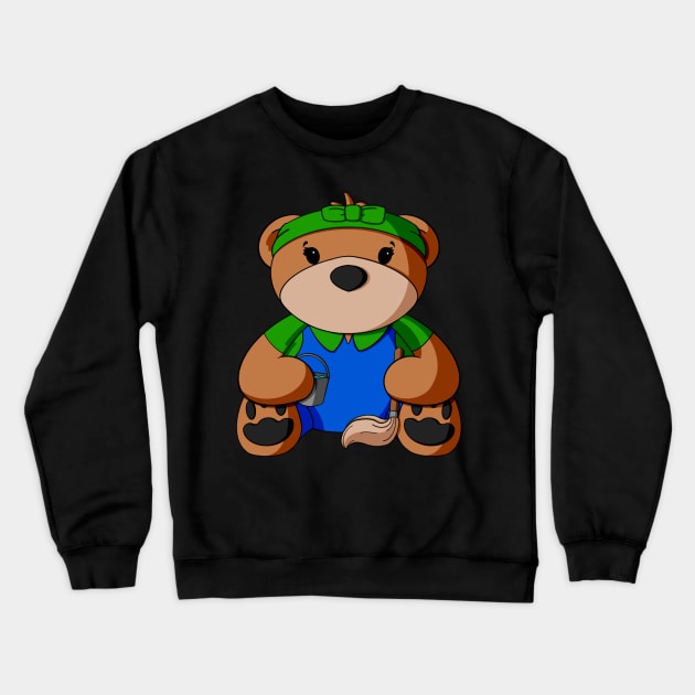 Cleaner Teddy Bear Crewneck Sweatshirt by Alisha Ober Designs